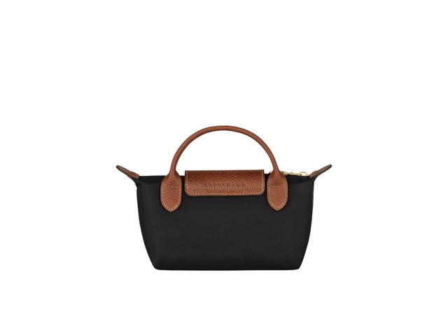 Longchamp Longchamp Le Pliage Original Pouch With Handle In Recycled Canvas With Gold Hardware Black - view 2