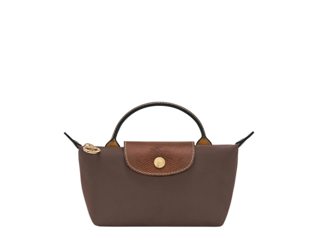 Longchamp Longchamp Le Pliage Original Pouch with handle Mocha