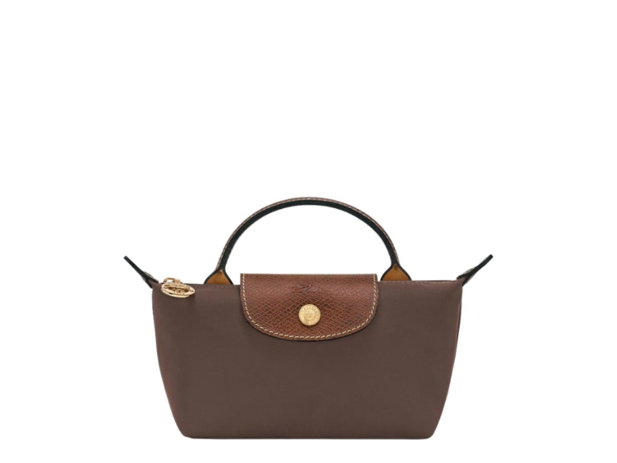 Longchamp Longchamp Le Pliage Original Pouch with handle Mocha