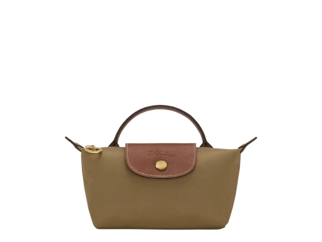 Longchamp Longchamp Le Pliage Original Pouch with Handle Olive
