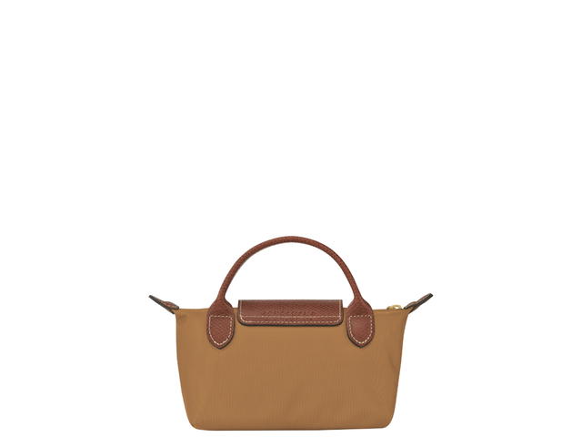 Longchamp Longchamp Le Pliage Original Pouch With Handle In Recycled Canvas With Gold Hardware Fawn - view 3