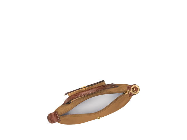 Longchamp Longchamp Le Pliage Original Pouch With Handle In Recycled Canvas With Gold Hardware Fawn - view 4