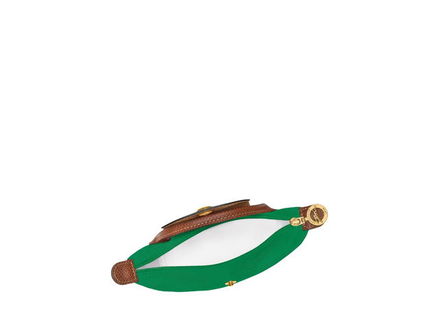Longchamp Longchamp Le Pliage Original Pouch With Handle In Recycled Canvas With Gold Hardware Green - view 4
