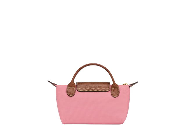Longchamp Longchamp Le Pliage Original Pouch With Handle In Recycled Canvas With Gold Hardware Marshmallow - view 3