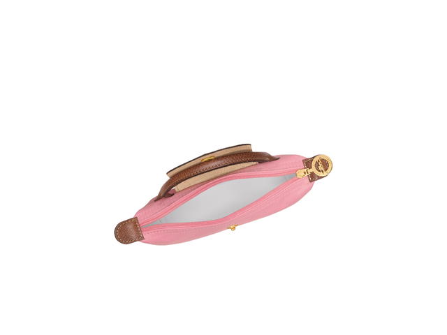 Longchamp Longchamp Le Pliage Original Pouch With Handle In Recycled Canvas With Gold Hardware Marshmallow - view 4