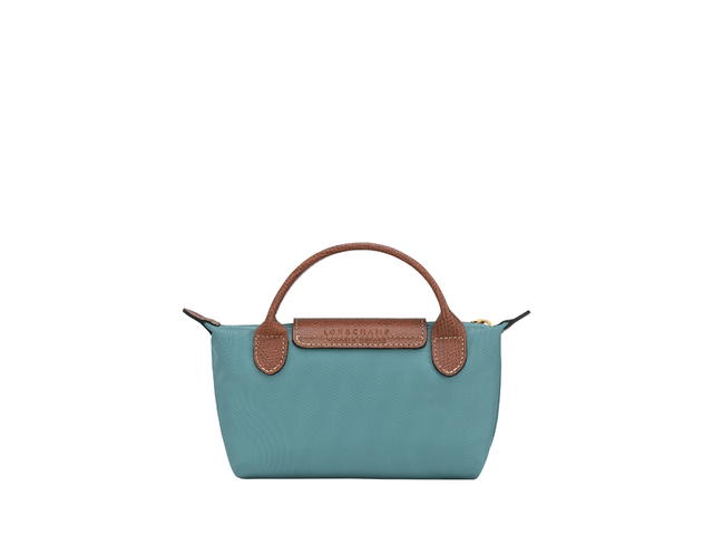 Longchamp Longchamp Le Pliage Original Pouch With Handle In Recycled Canvas With Gold Hardware Eucalyptus - view 3