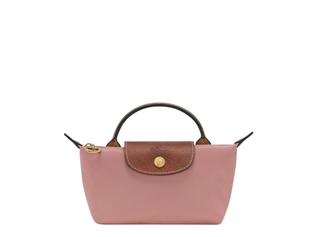 Longchamp Longchamp Le Pliage Original Pouch With Handle Pink Tea