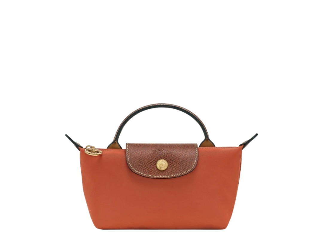Longchamp Longchamp Le Pliage Original Pouch With Handle Brick