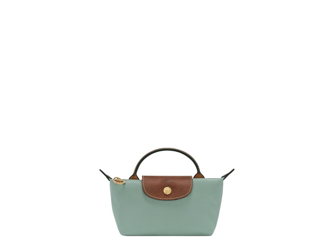 Longchamp Longchamp Le Pliage Original Pouch With Handle Celadon