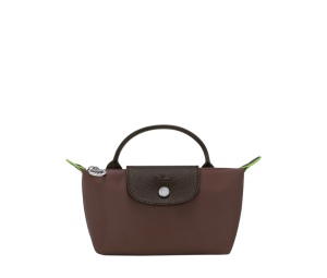 Buy Longchamp Le Pliage Green Pouch With Handle Mocha at Sasom – Authentic and Ready to Ship