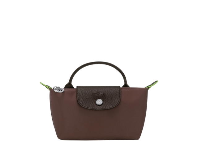 Longchamp Longchamp Le Pliage Green Pouch With Handle Mocha - view 1
