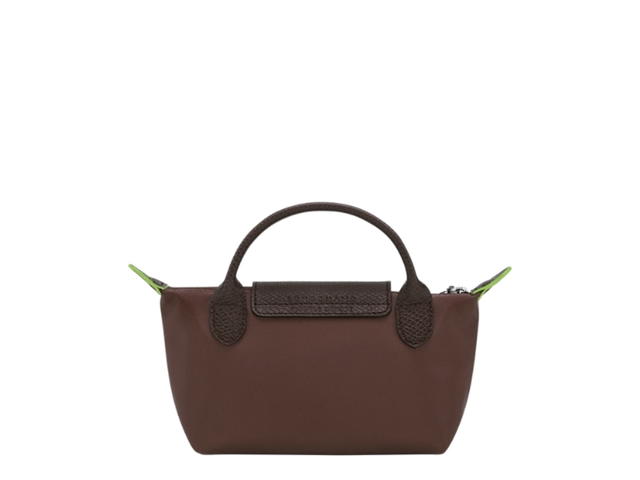 Longchamp Longchamp Le Pliage Green Pouch With Handle Mocha - view 3
