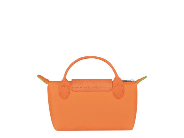 Longchamp Longchamp Le Pliage Green Pouch With Handle Orange - view 3