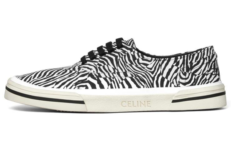 Celine Celine Low Top Stylish Skateboarding Shoes Men's Black White