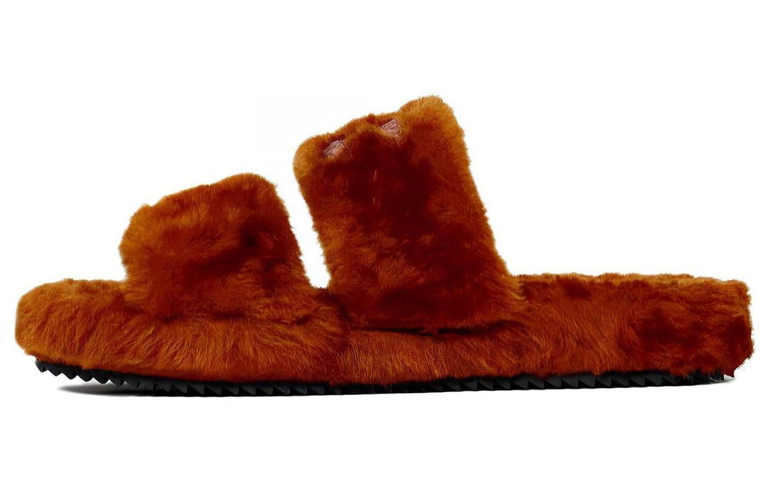Celine Celine Triomphe Slide Slippers 0.5cm Women's Rusty Red