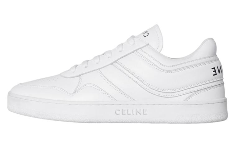 Celine CELINE Trainer Low Top Stylish Skateboarding Shoes Women's White