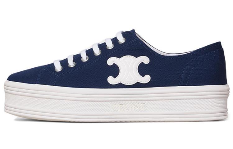 Celine Celine Jane Low Sneakers 'Triomphe Patch' Navy Women's