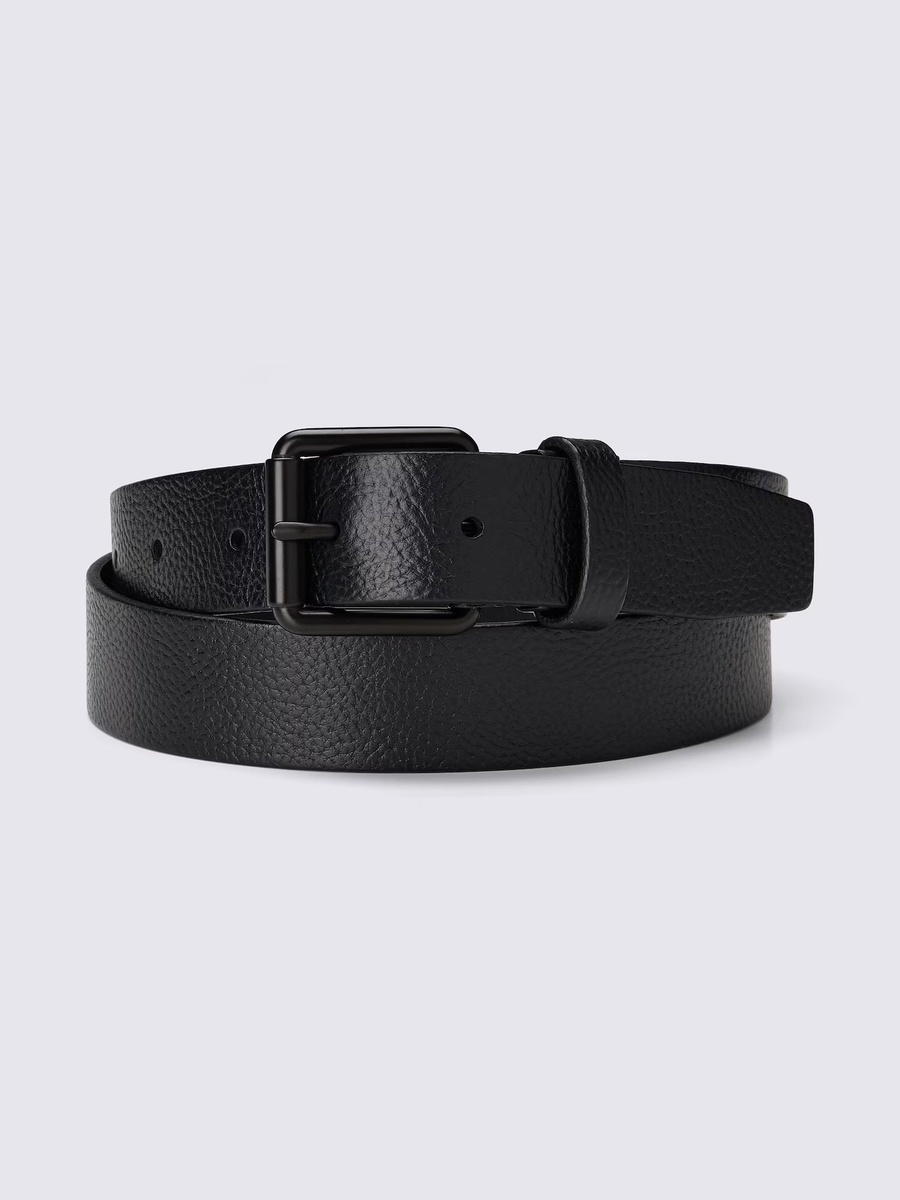 GU GU Leather Vintage Belt Adjustable Black