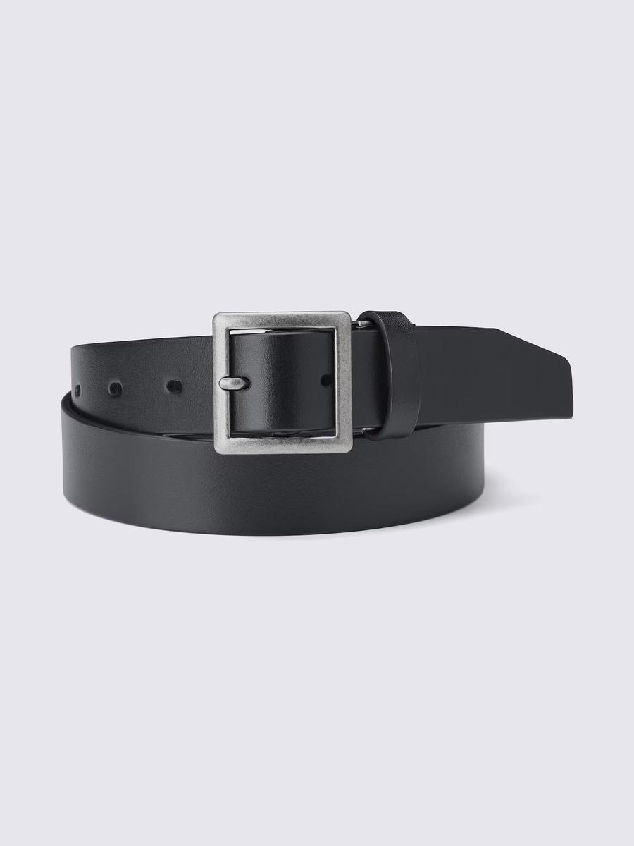 GU GU Leather Garrison Belt Adjustable Black