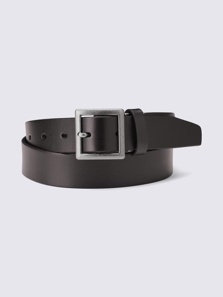 GU GU Leather Garrison Belt Adjustable Dark Brown