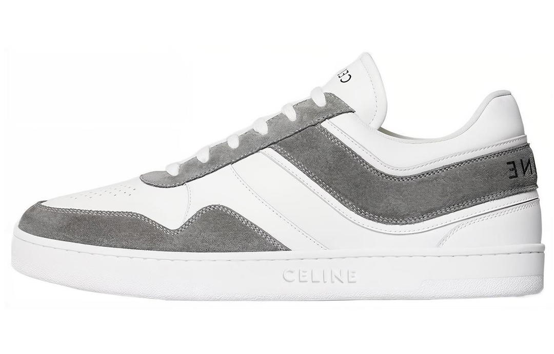 Celine CELINE Trainer Wear-Resistant Low-Top Skateboard Shoes Men's White Gray