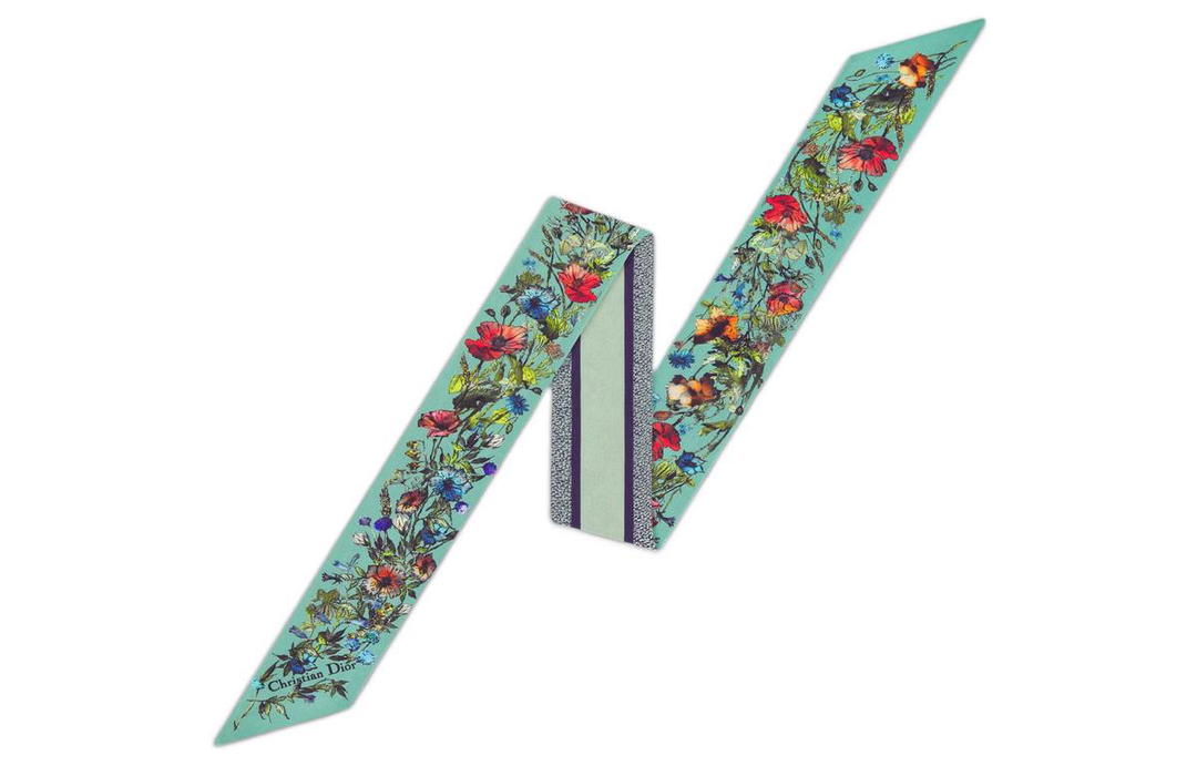 Dior Dior Miss Dior Millefiori Series Silk Scarves Women's Green