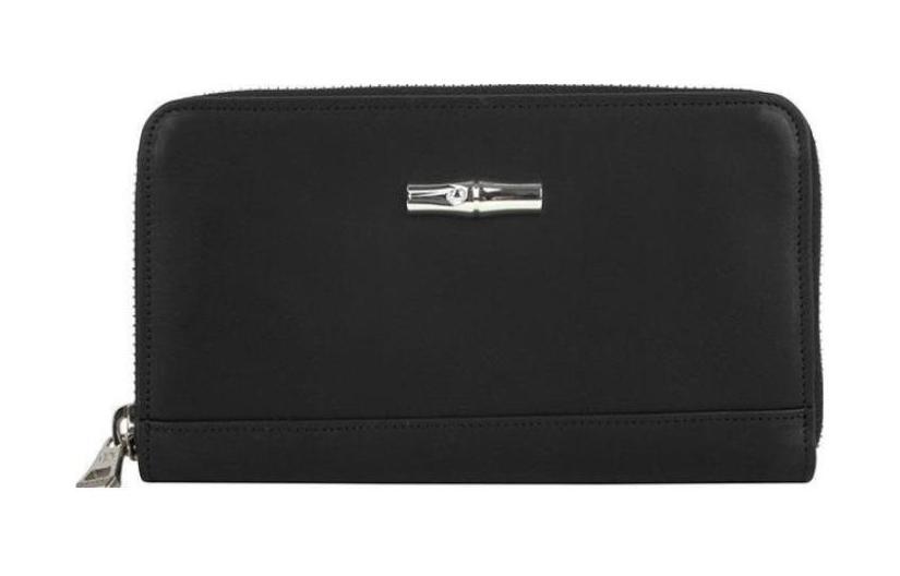 Longchamp Longchamp Cow Leather Wallet Men's Black