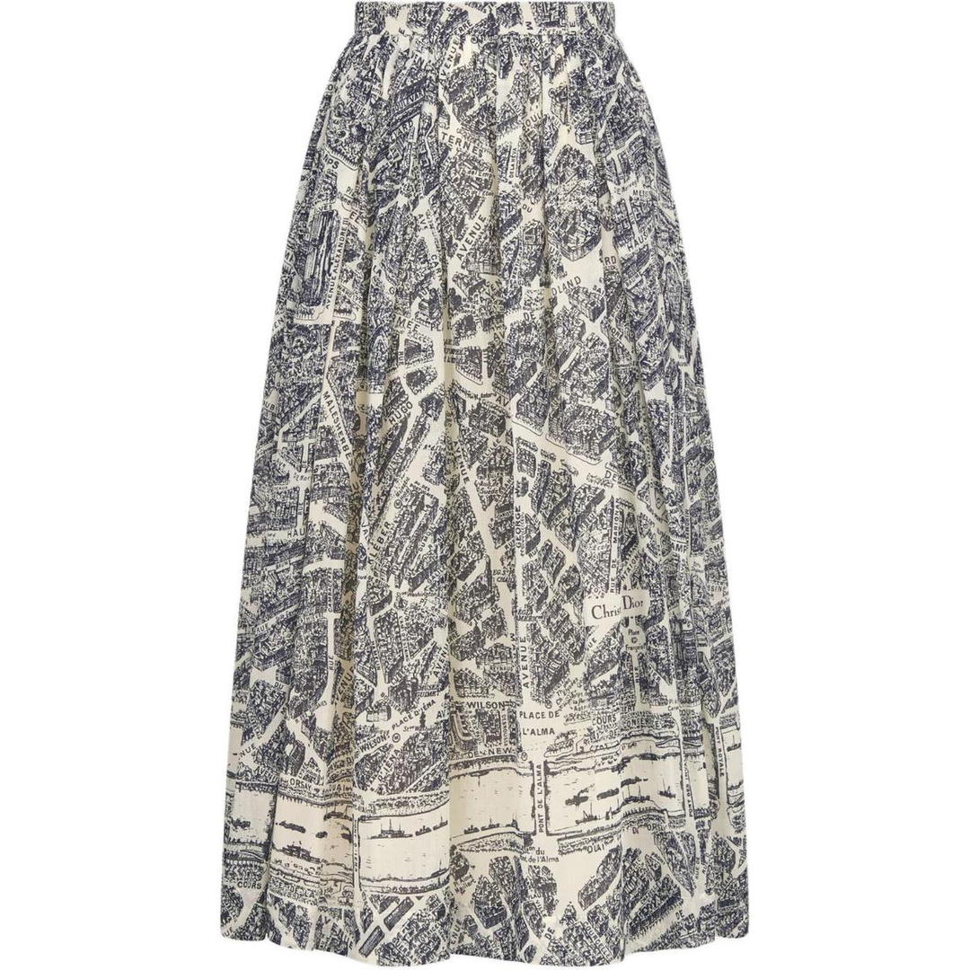 Dior Dior Mid-Length Pleated Skirt Casual Long Skirts Women's White