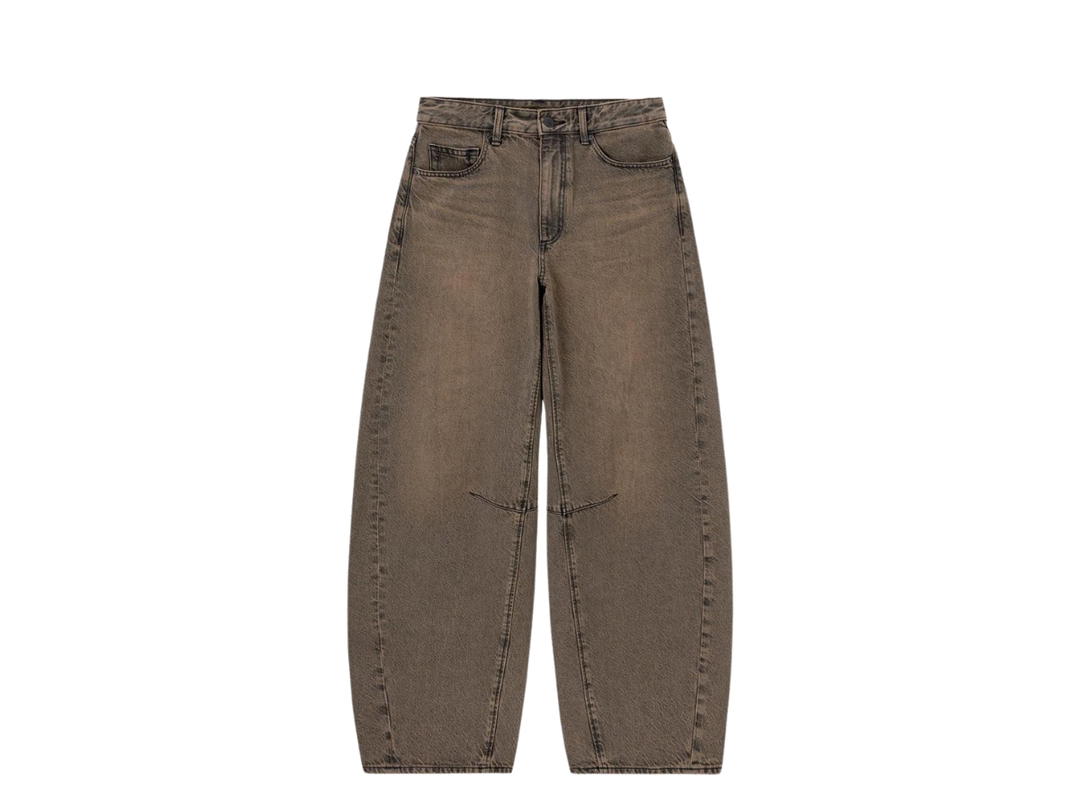 GU GU Barrel Leg Jean Brown - JP (Women's)