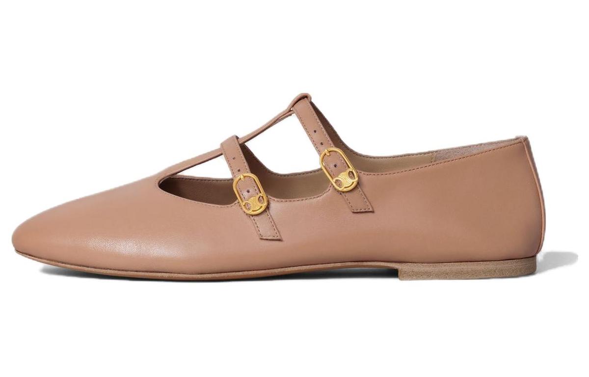Celine Celine LES BALLERINES Women's Casual Shoes 0.5cm Women's Beige Pink