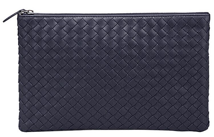 Bottega Veneta Bottega Veneta Cow Leather Clutch Medium Size Men's Dark Blue