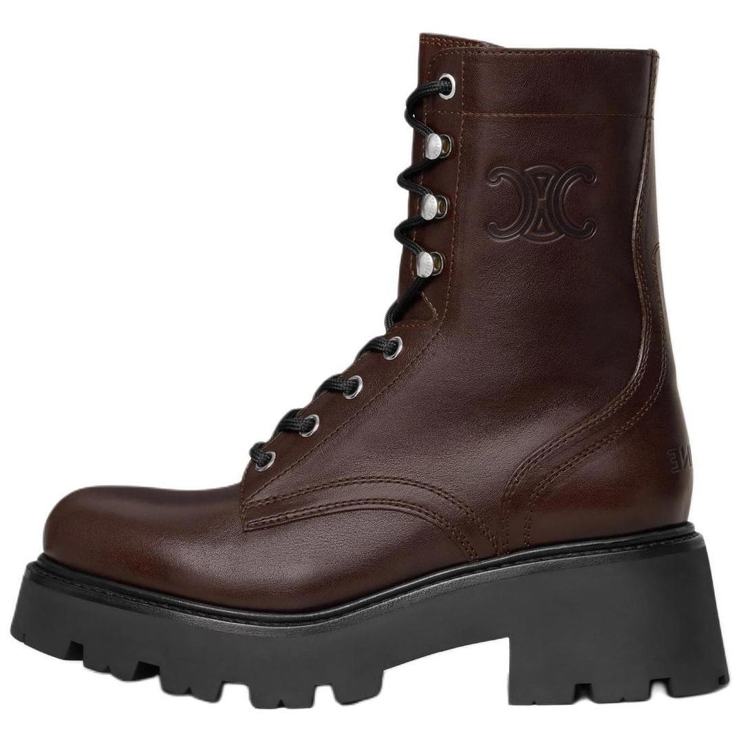 Celine Celine Triomphe Ankle Boots 4.5cm Women's Brown