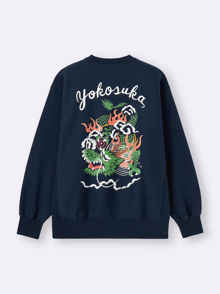 GU GU Heavy Weight Sweatshirt Hiromichi Yokochi Navy