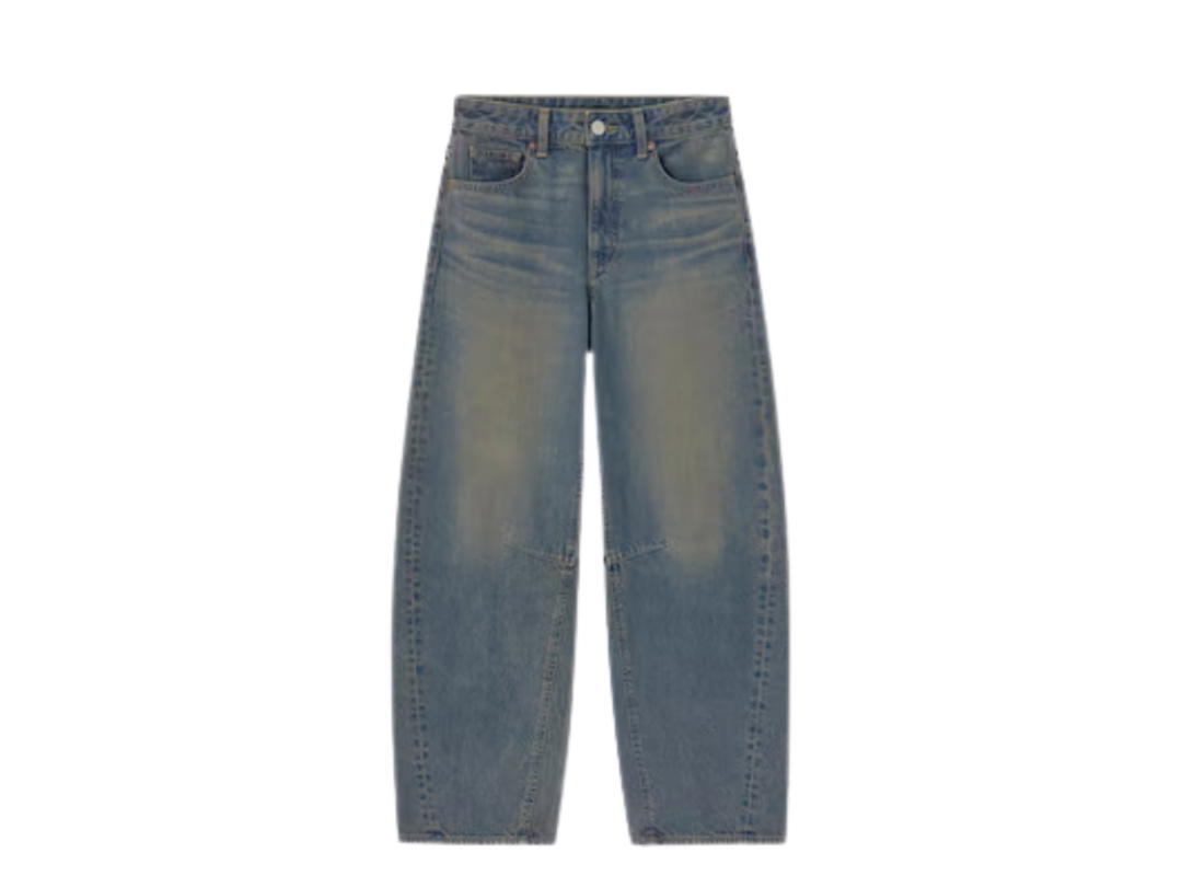GU GU Barrel Leg Jeans Blue