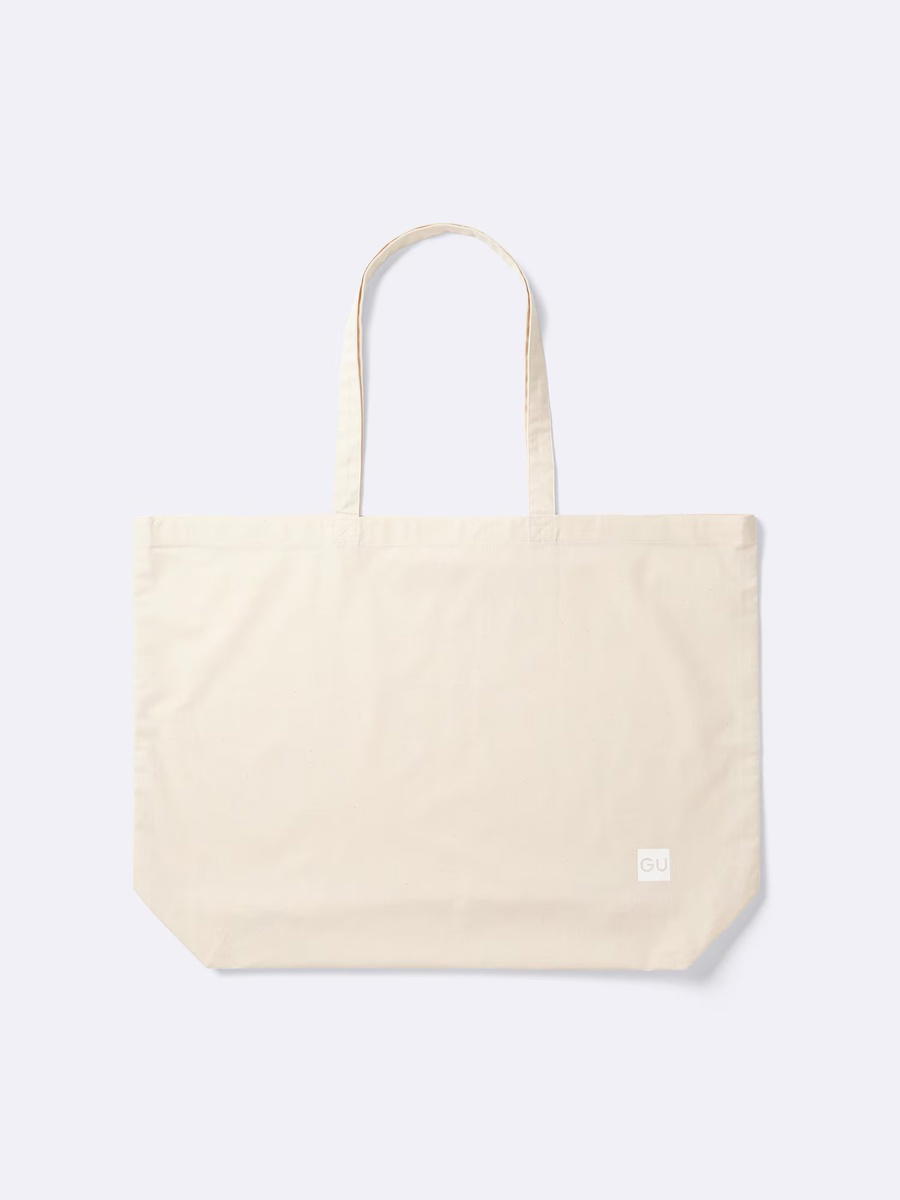 GU GU Reusable Bag Cotton L Off White