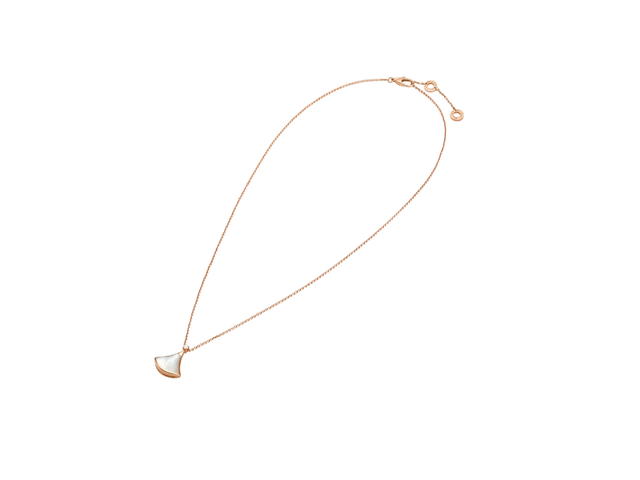 Bvlgari Bvlgari Divas’ Dream Necklace In 18 Kt Rose Gold Pendant Set With One Diamond And Mother-Of-Pearl Rose Gold - view 2