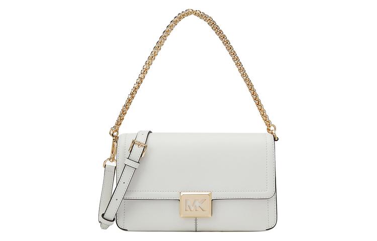 Michael Kors MICHAEL KORS Sonia Cow Leather Shoulder Bag Crossbody Bag Medium Size Women's White