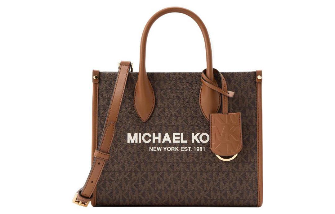 Michael Kors MICHAEL KORS Mirella Coated Canvas Handbags Shoulder Bag Crossbody Bag Small Size Women's Brown