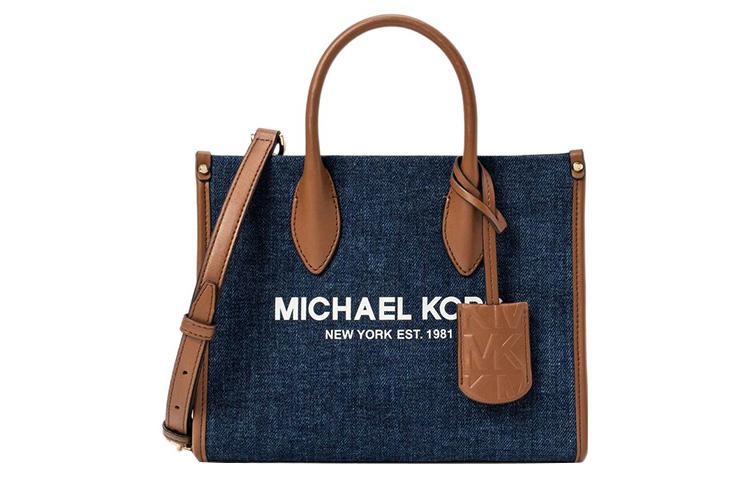 Michael Kors MICHAEL KORS Cotton Tote Bag Shopping Bag Handbag Shoulder Bag Crossbody Bag Small Size Women's Blue