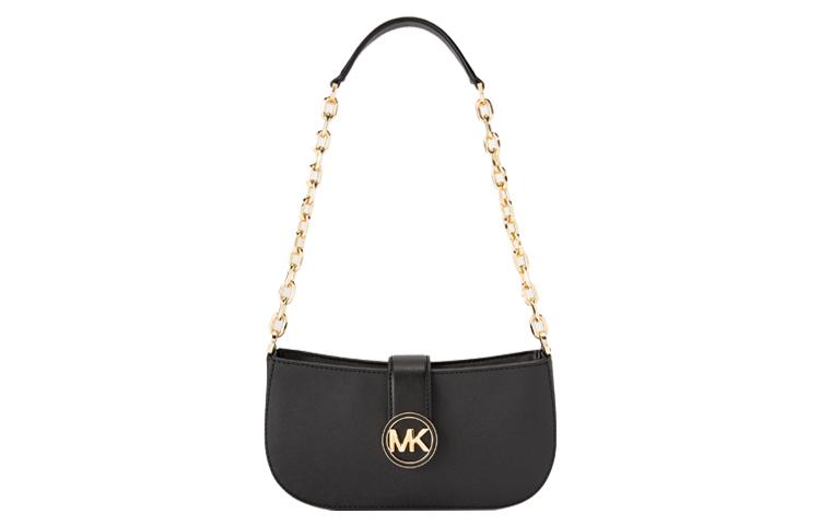 Michael Kors MICHAEL KORS Carmen Artificial Leather Crescent Bag, Shoulder Bag Women's Black
