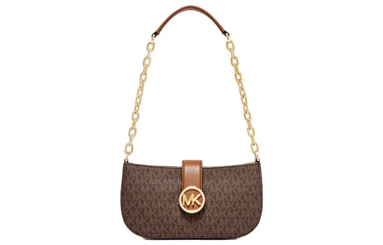 Michael Kors MICHAEL KORS Artificial Leather Shoulder Bag Small Size Women's Dark Brown