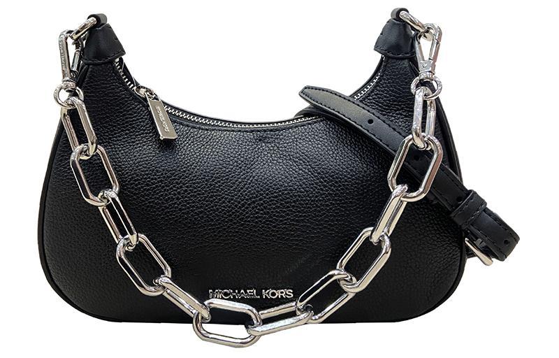 Michael Kors MICHAEL KORS Litchi Grain Leather Shoulder Bag Crossbody Bag Women's Black