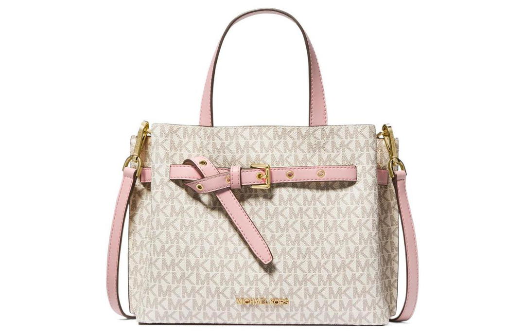 Michael Kors MICHAEL KORS Emilia Polyester Shoulder Bag Crossbody Bag Handbag Small Size Women's Pink White Multicolor