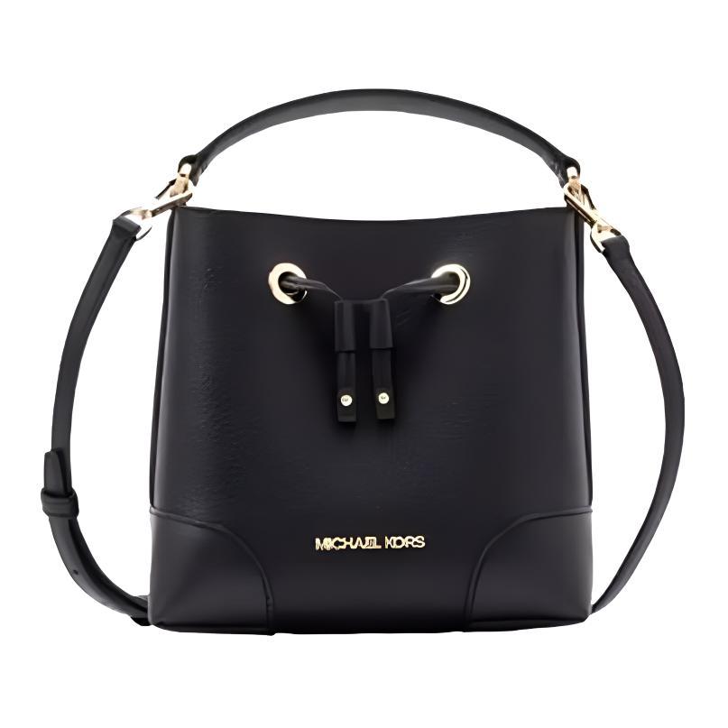 Michael Kors MICHAEL KORS Mercer Leather Bucket Bag Handbag Shoulder Bag Crossbody Bag Small Size Women's Black