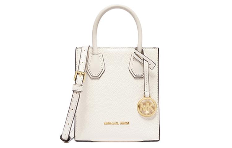 Michael Kors MICHAEL KORS Mercer Artificial Leather Handbag Trunk Bag Crossbody Bag Shoulder Bag Mini Women's Cream White
