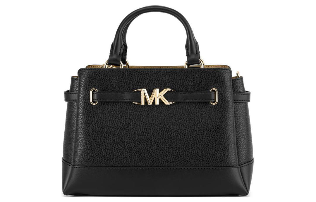 Michael Kors MICHAEL KORS Cow Leather Patchwork With Artificial Leather Handbag Shoulder Bag Crossbody Bag Small Size Women's Black