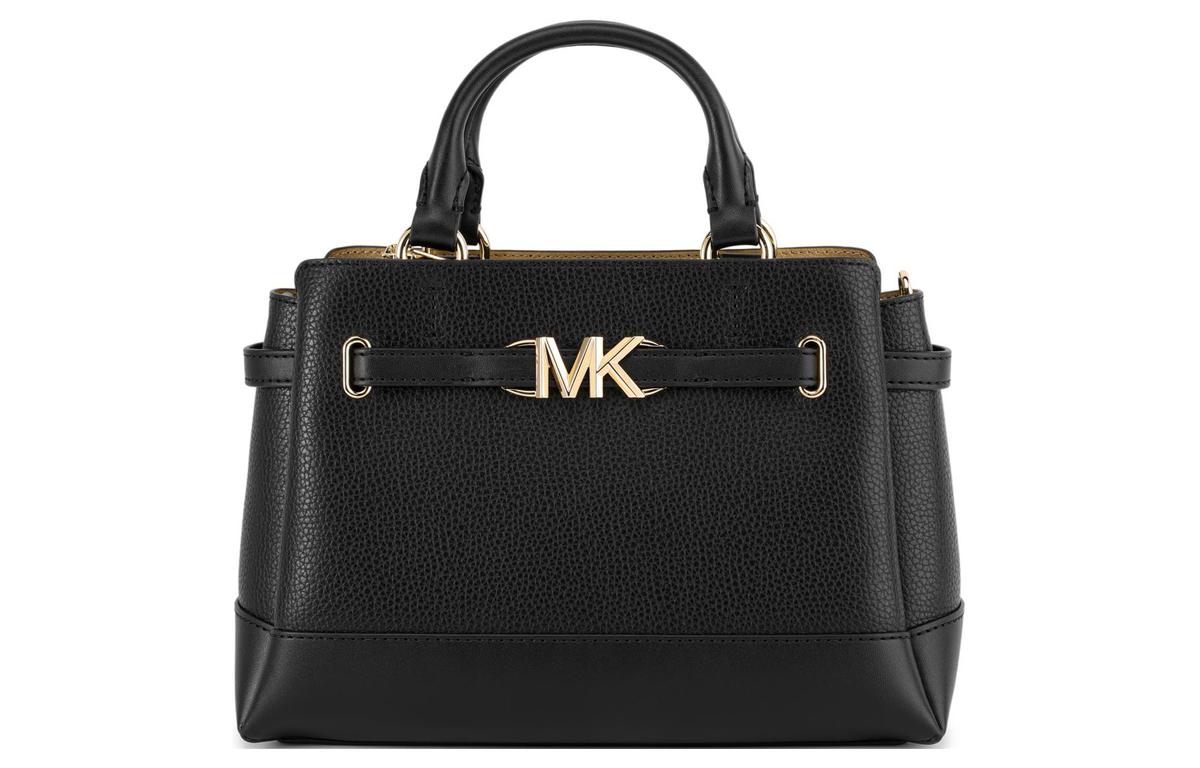 Michael Kors MICHAEL KORS Cow Leather Patchwork With Artificial Leather Handbag Shoulder Bag Crossbody Bag Small Size Women's Black