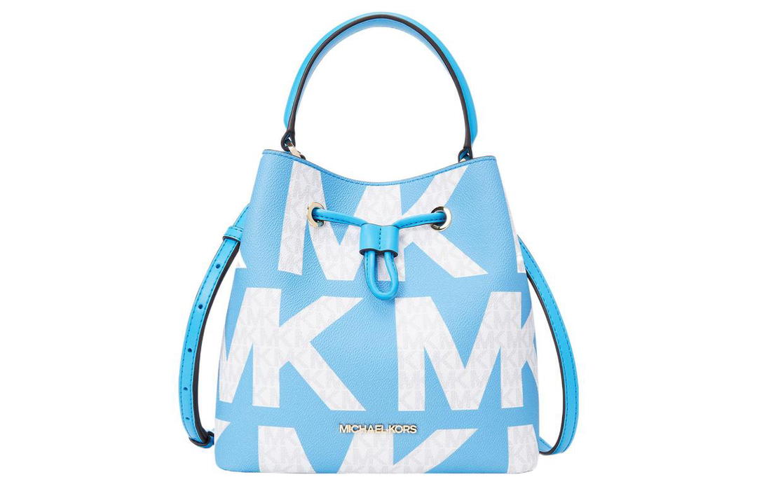 Michael Kors MICHAEL KORS Suri Artificial Leather Bucket Bags Shoulder Bag Crossbody Bag Handbag Women's Sky Blue