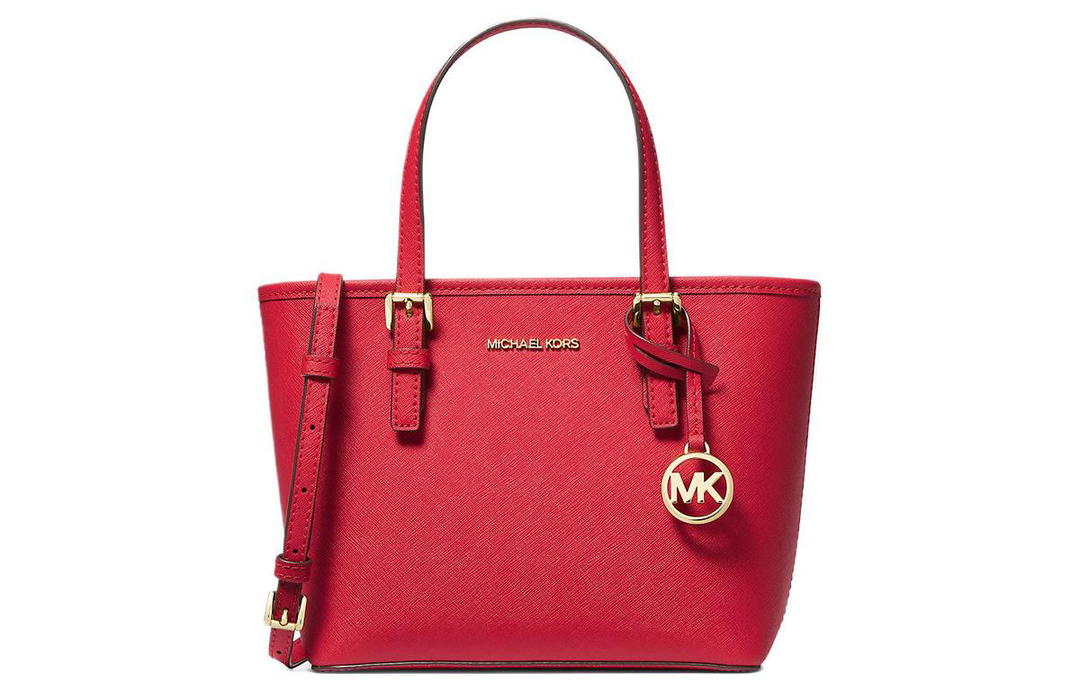 Michael Kors MICHAEL KORS Jet Set Leather Tote Bag Shopping Bag Handbag Shoulder Bag Women's Red