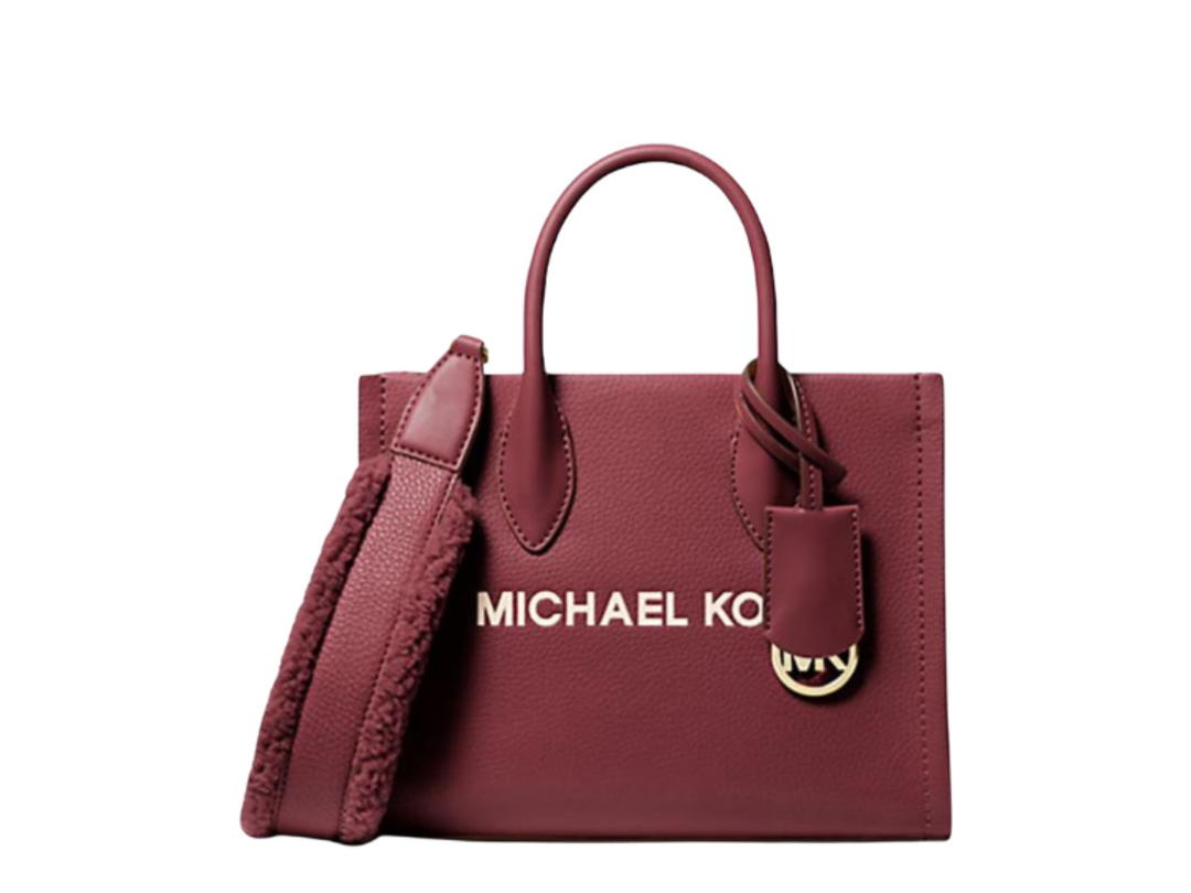 Michael Kors Michael Kors Small Mirella Logo Tote Oxblood